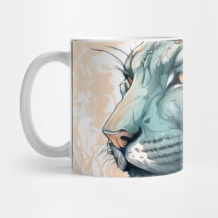 Panther Portrait Animal Painting Wildlife Outdoors Adventure Mug